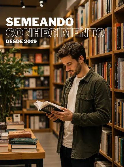 Estantes e acervo do Oba Sebo e Livraria no Sítio Cercado, Curitiba
