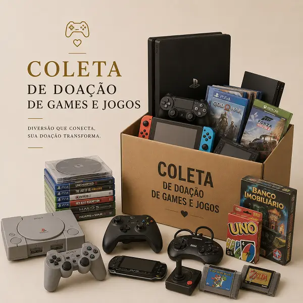 A Oba Sebo e Livraria Curitiba Coleta Doações de Games e Jogos em Curitiba
