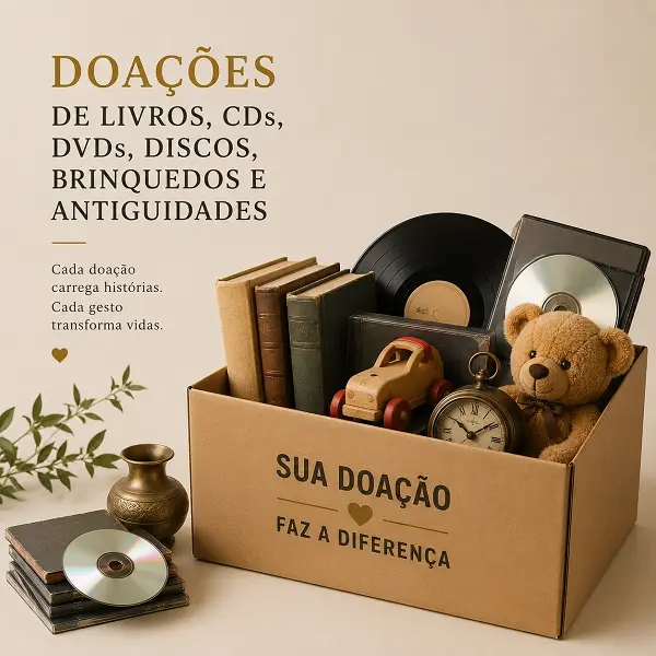 Oba Sebo e Livraria Curitiba - Doação de Livros, CDs, DVDs, Discos de Vinil, Games e Antiguidades em Curitiba