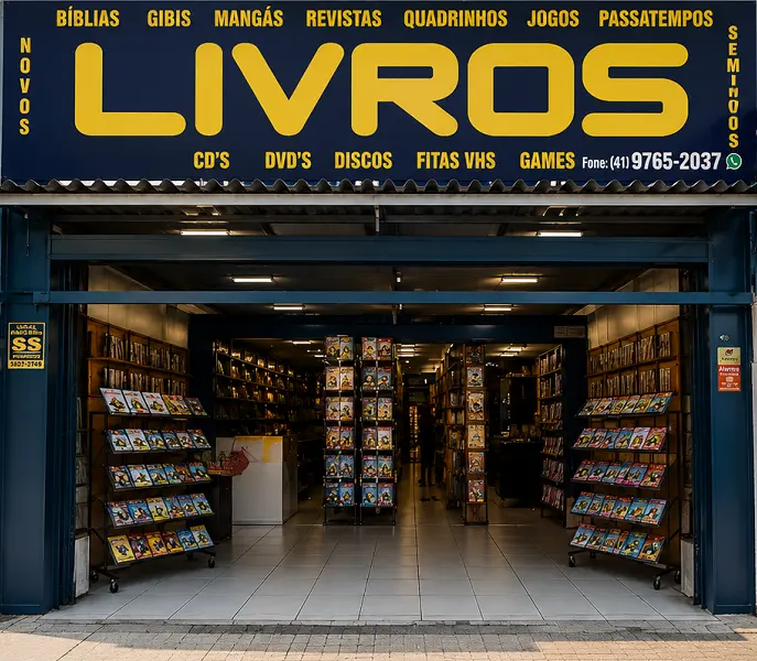 Oba Sebo e Livraria Curitiba no Sítio Cercado - Fachada Loja